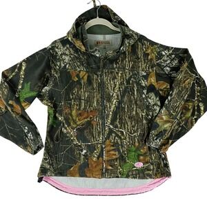 Russell Outdoors Jacket Women Large L Camo Pink Mossy Oak Break-Up Sunrise 4054